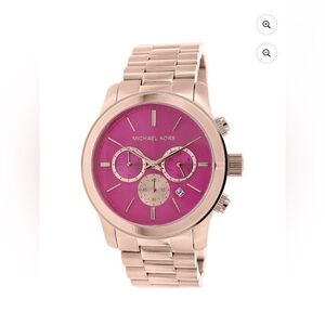 Michael Kors Women's Pink and Gold Watch MK-5931